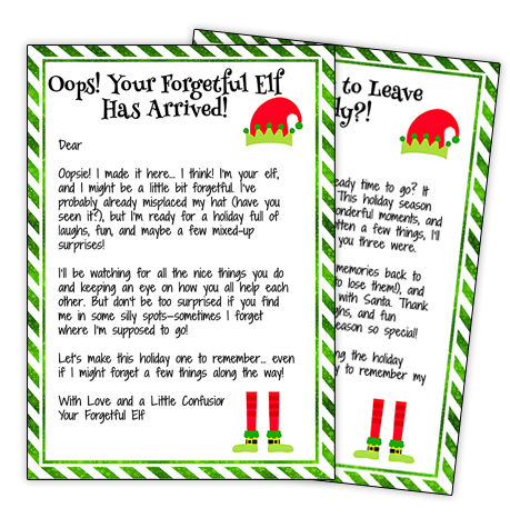 elf on the shelf departure letters