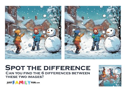 easy printable Spot the Difference