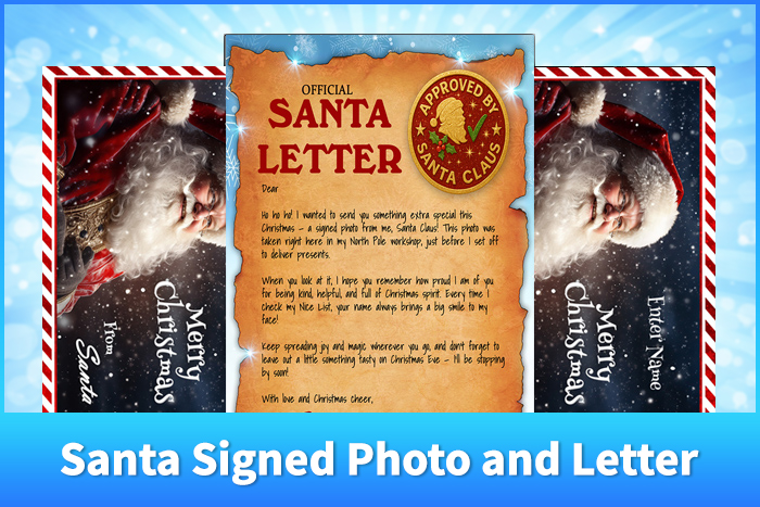 Santa Signed Photo and Letter