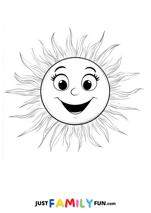 smiling sun template