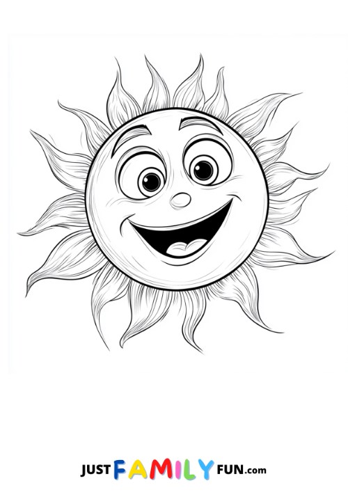 smiling sun template