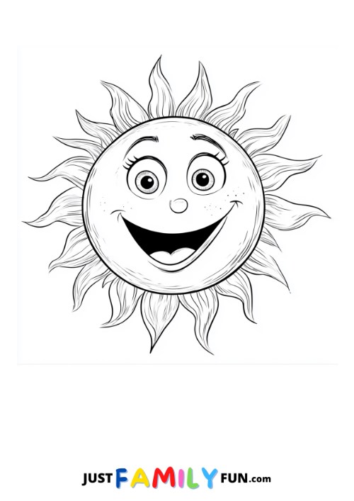 smiling sun template