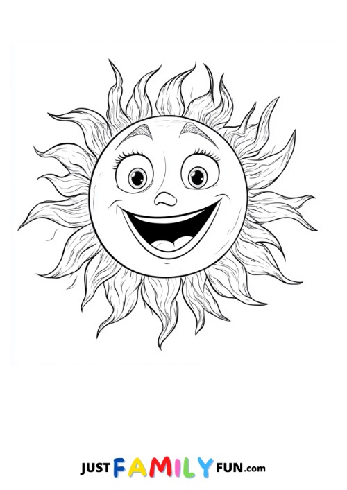 smiling sun template