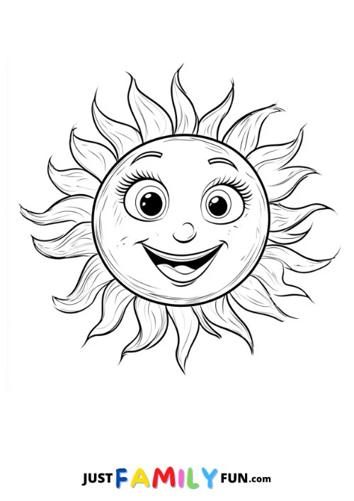 smiling sun template