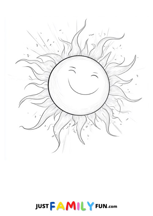 smiling sun template