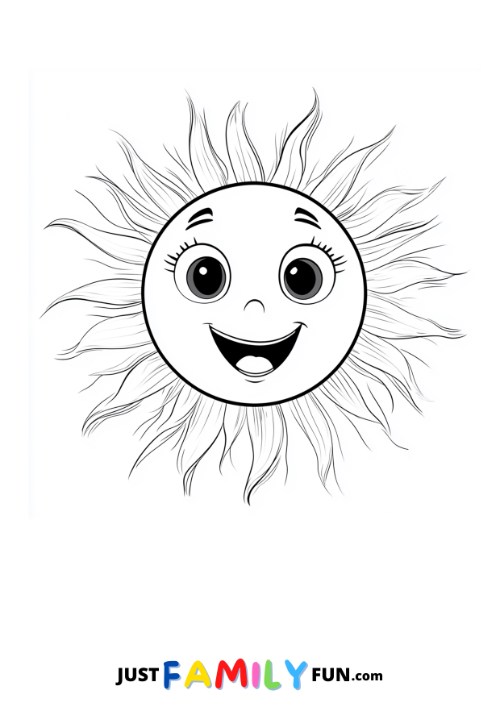 smiling sun template