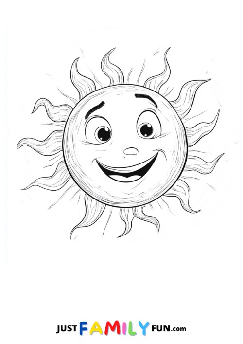 smiling sun template