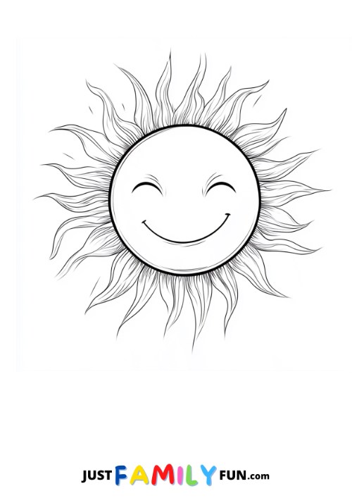 smiling sun template