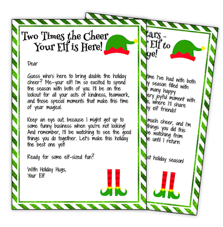 elf on the shelf arrival letters