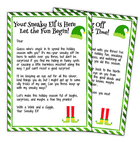 elf on the shelf departure letters