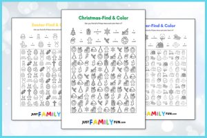 find and color worksheets