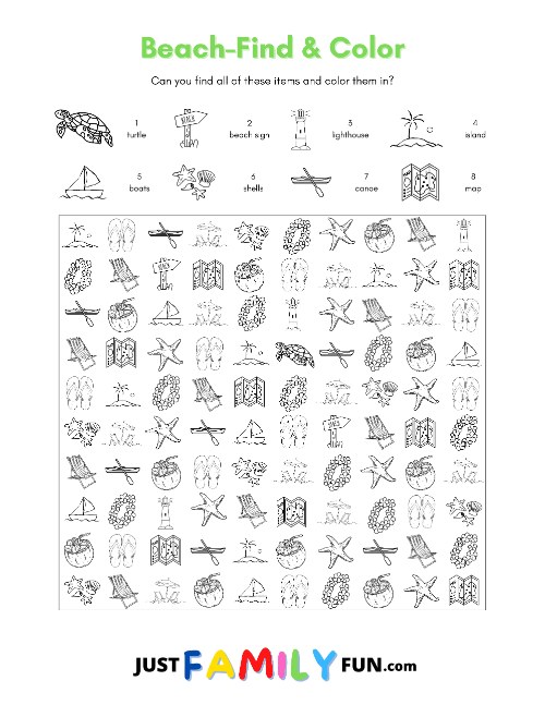 printable find and color