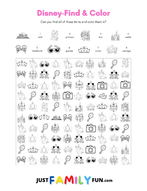 printable find and color