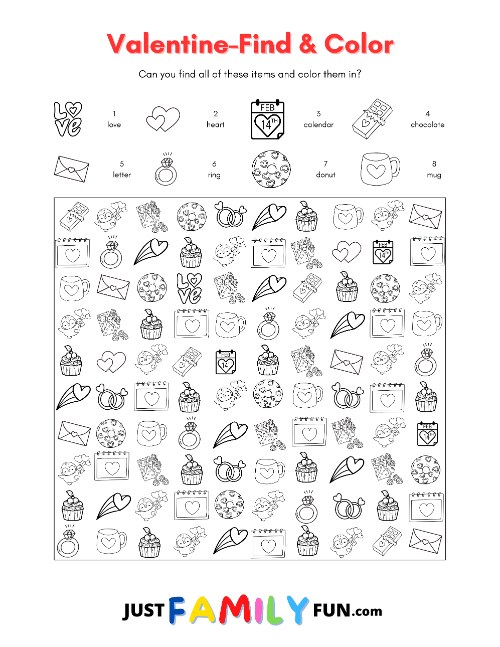 printable find and color