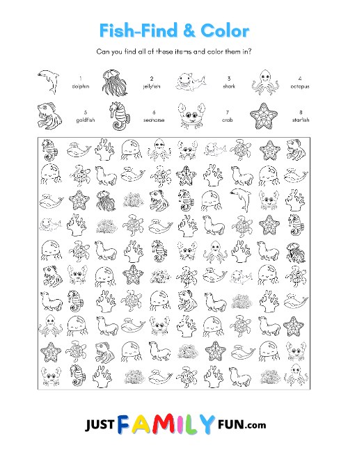 printable find and color