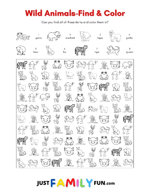 printable find and color