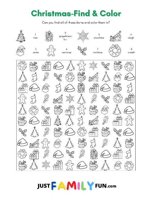 printable find and color