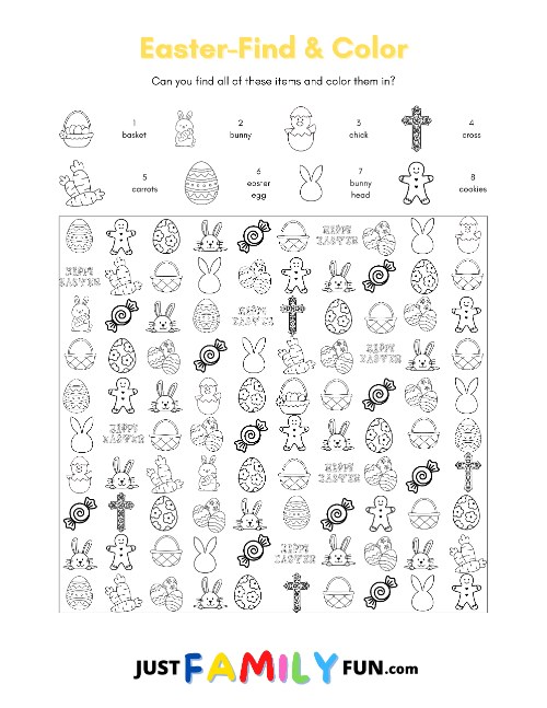 printable find and color