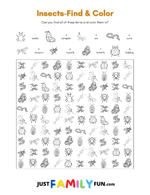 printable find and color