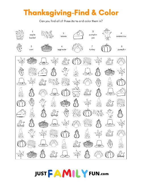 printable find and color