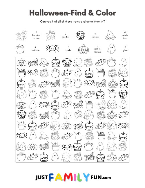 printable find and color