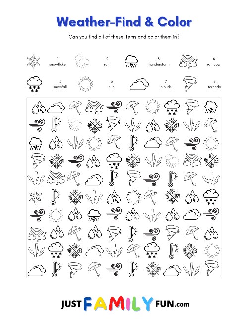 printable find and color