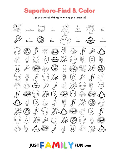 printable find and color