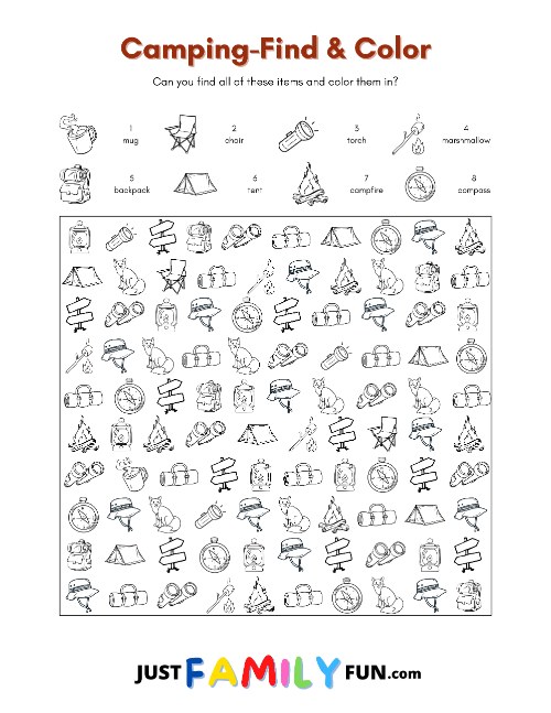 printable find and color