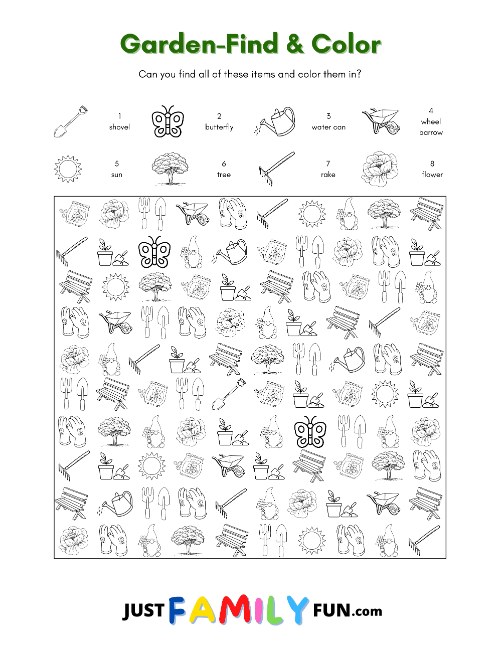 printable find and color