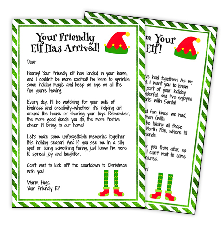 elf on the shelf arrival letters