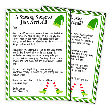 elf on the shelf arrival letters