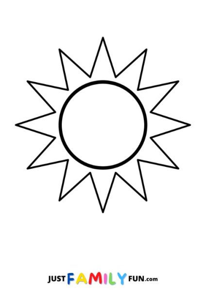Free Download Printable Sun Templates | Just Family Fun