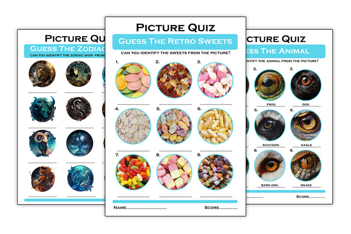 printable picture quizzes