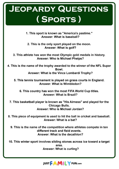 sport Jeopardy Questions