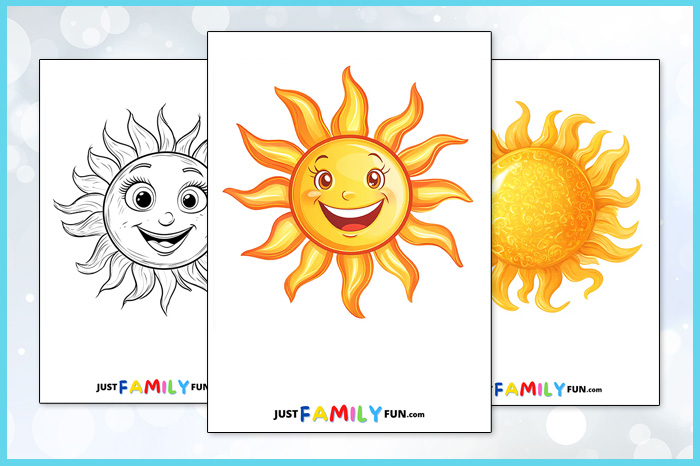 printable sun template