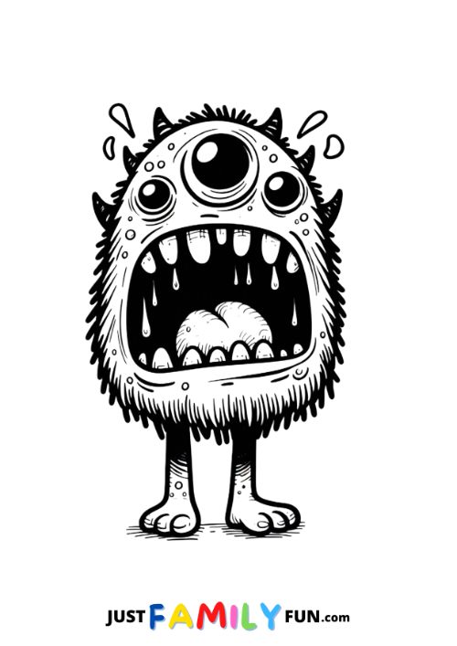 monster coloring page