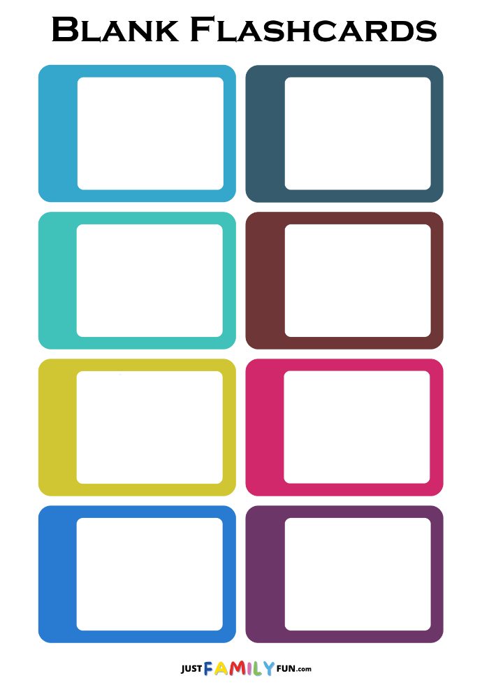 printable flashcards template