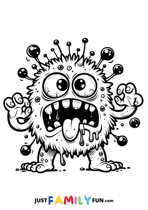 monster coloring page