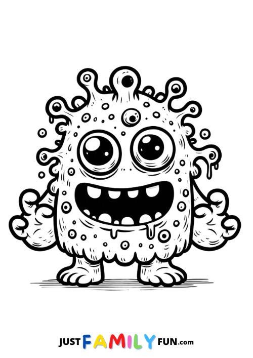 monster coloring page