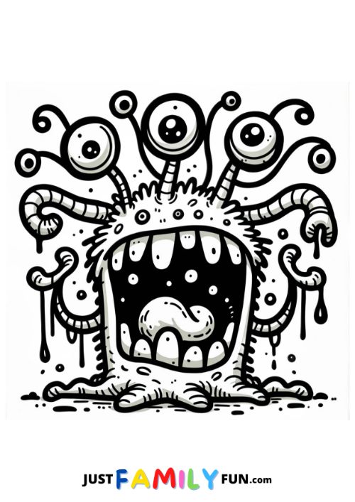 monster coloring page