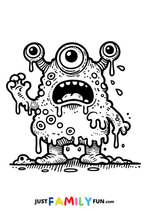 monster coloring page