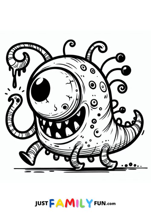 monster coloring page