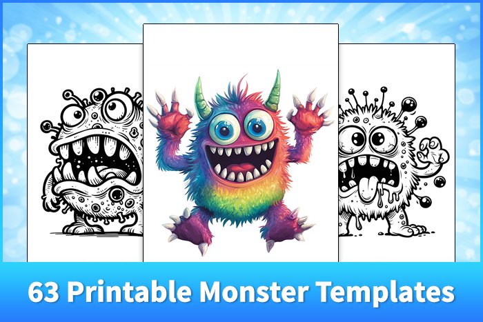 63 Printable Monster Templates