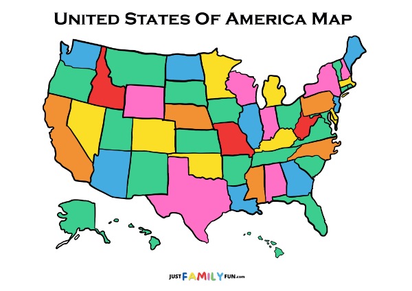 blank united states map