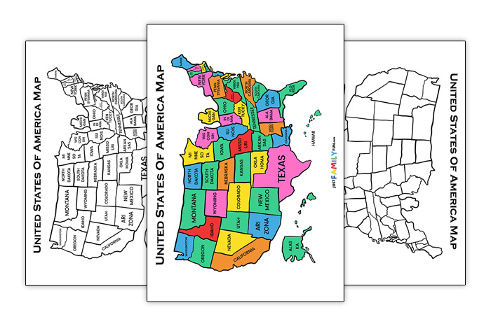 printable map of the united states