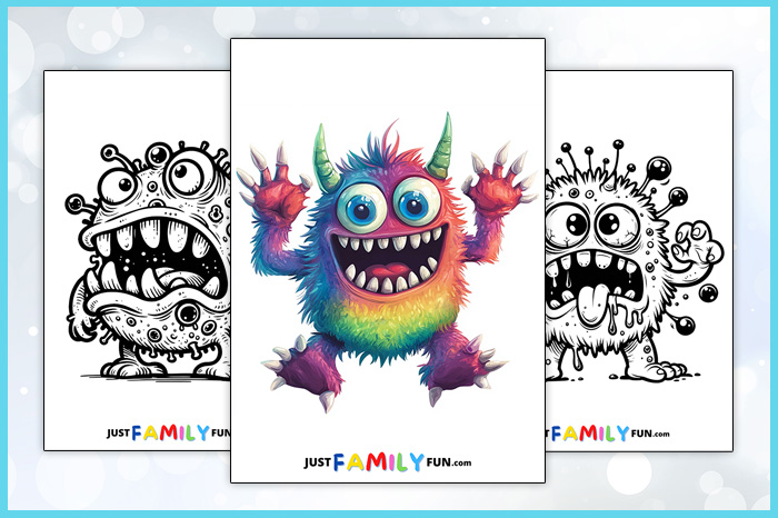 printable monster templates