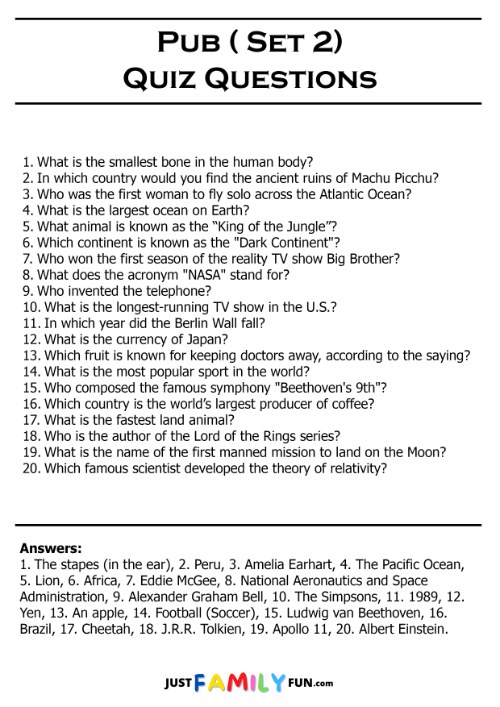 printable pub quiz questions 2