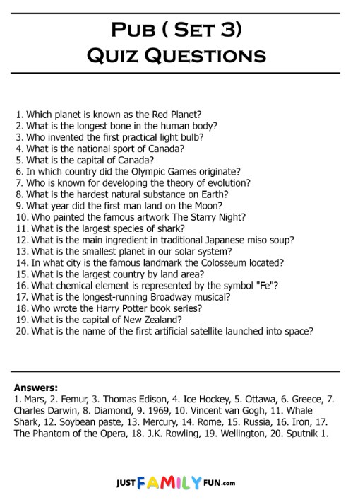 printable pub quiz questions 3