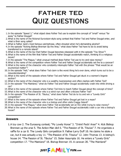 father ted quiz questions