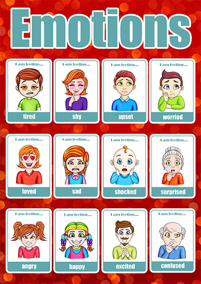 emotions learning posters for toddlers